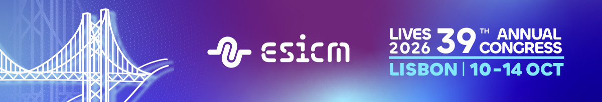 ESICM Lives 2026 39th Annual Congress Lisbon 10-14 OCT
